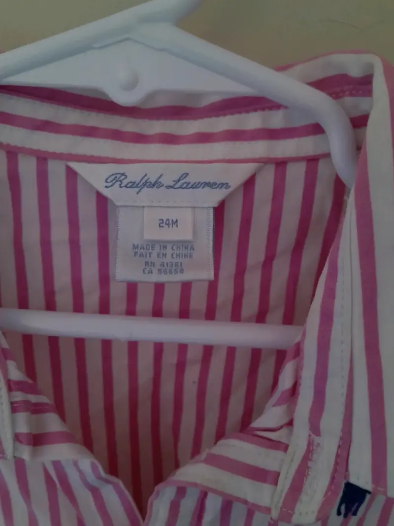 Vestido rayado sin mangas para niña Ralph Lauren - 2