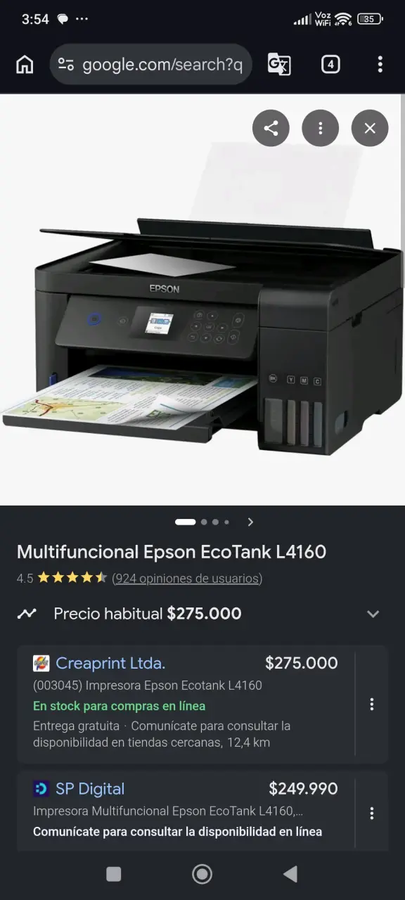 Impresora Multifuncional Epson EcoTank L4160