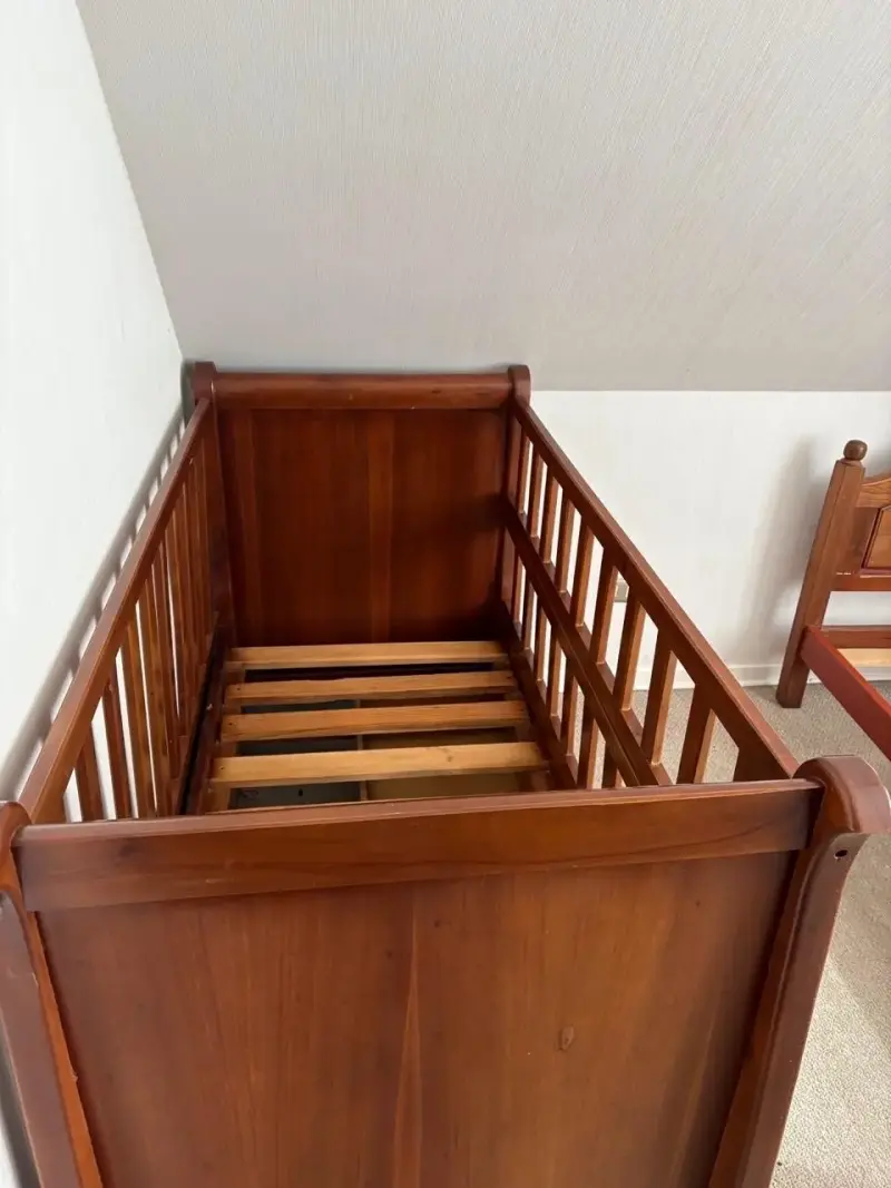 Cuna cuja de madera con cajones - 5