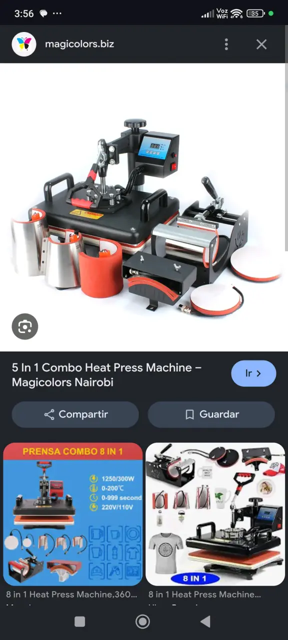 Máquina Prensa de Calor 8 en 1 Multifuncional
