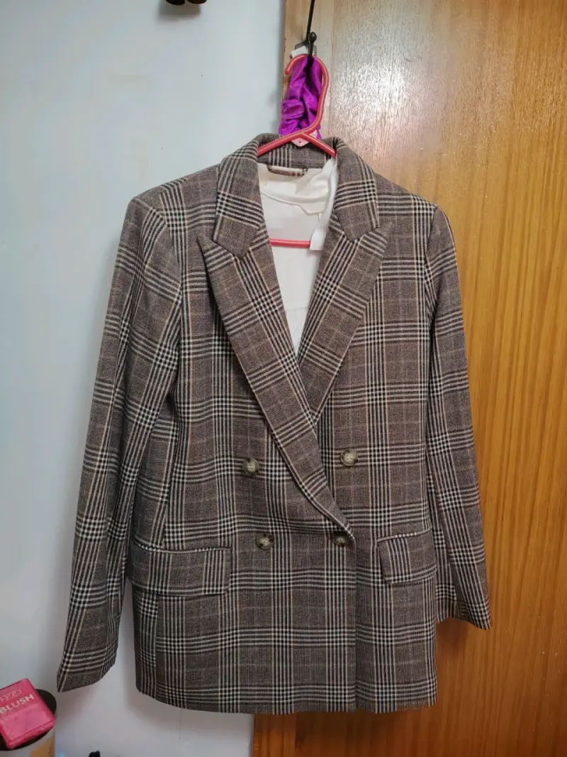Blazer a cuadros para mujer - 1