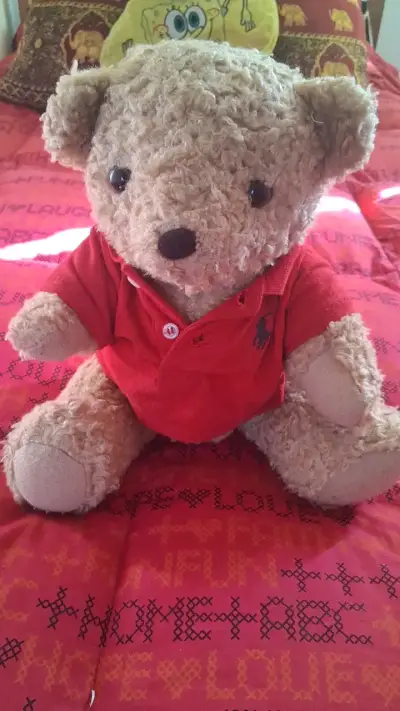 Osito de peluche con polera roja Ralph Lauren - miniatura 1