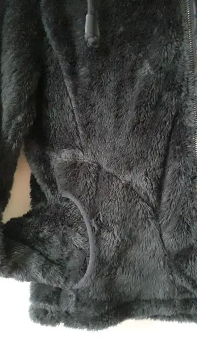 Chaqueta poleron  felpa azul on capucha para mujer - miniatura 3