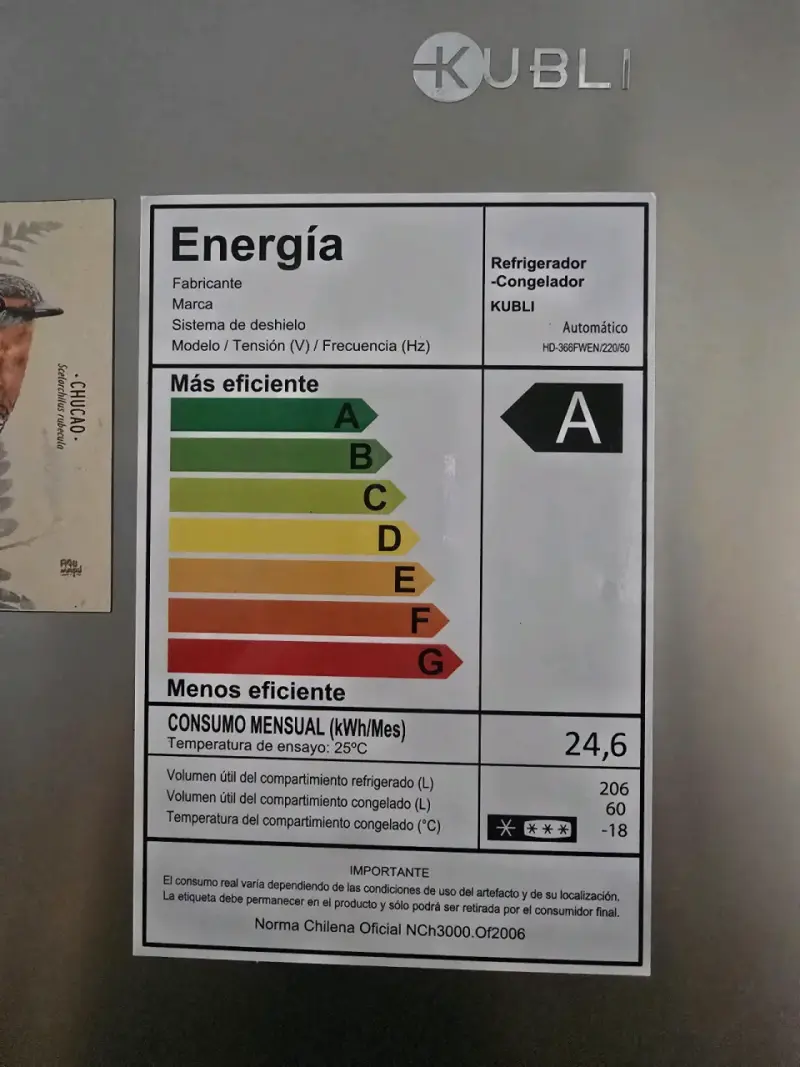 Refrigerador Kublí con eficiencia A - 2