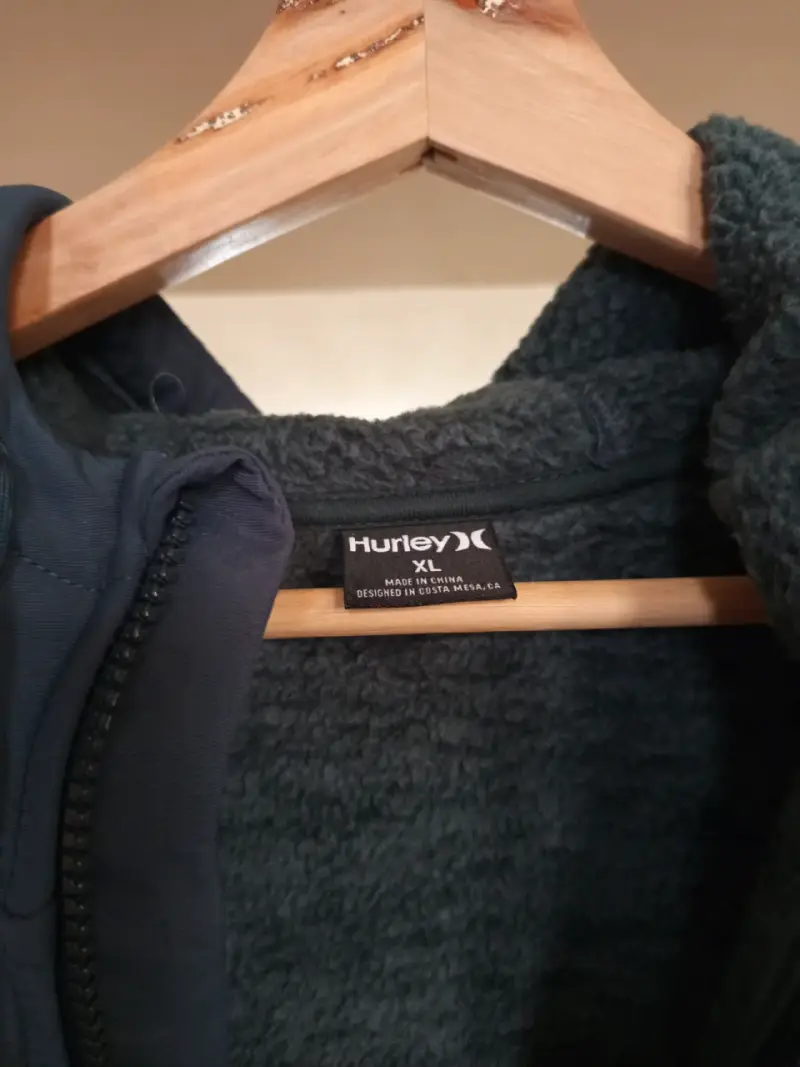Chaqueta con capucha Hurley azul y gris - 3