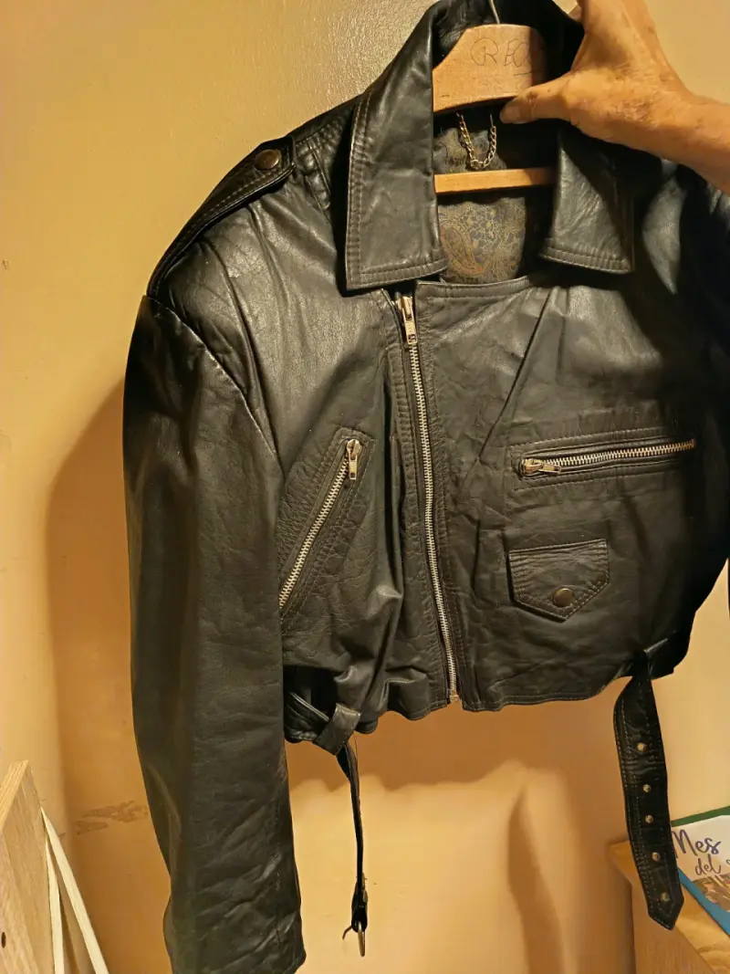 Chaqueta cuero genuino vintage 60s-80s - 2
