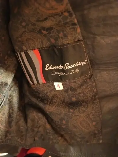 Chaqueta cuero genuino vintage 60s-80s - miniatura 5