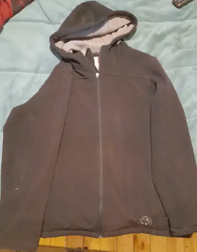 Chaqueta negra con capucha para hombre - miniatura 1