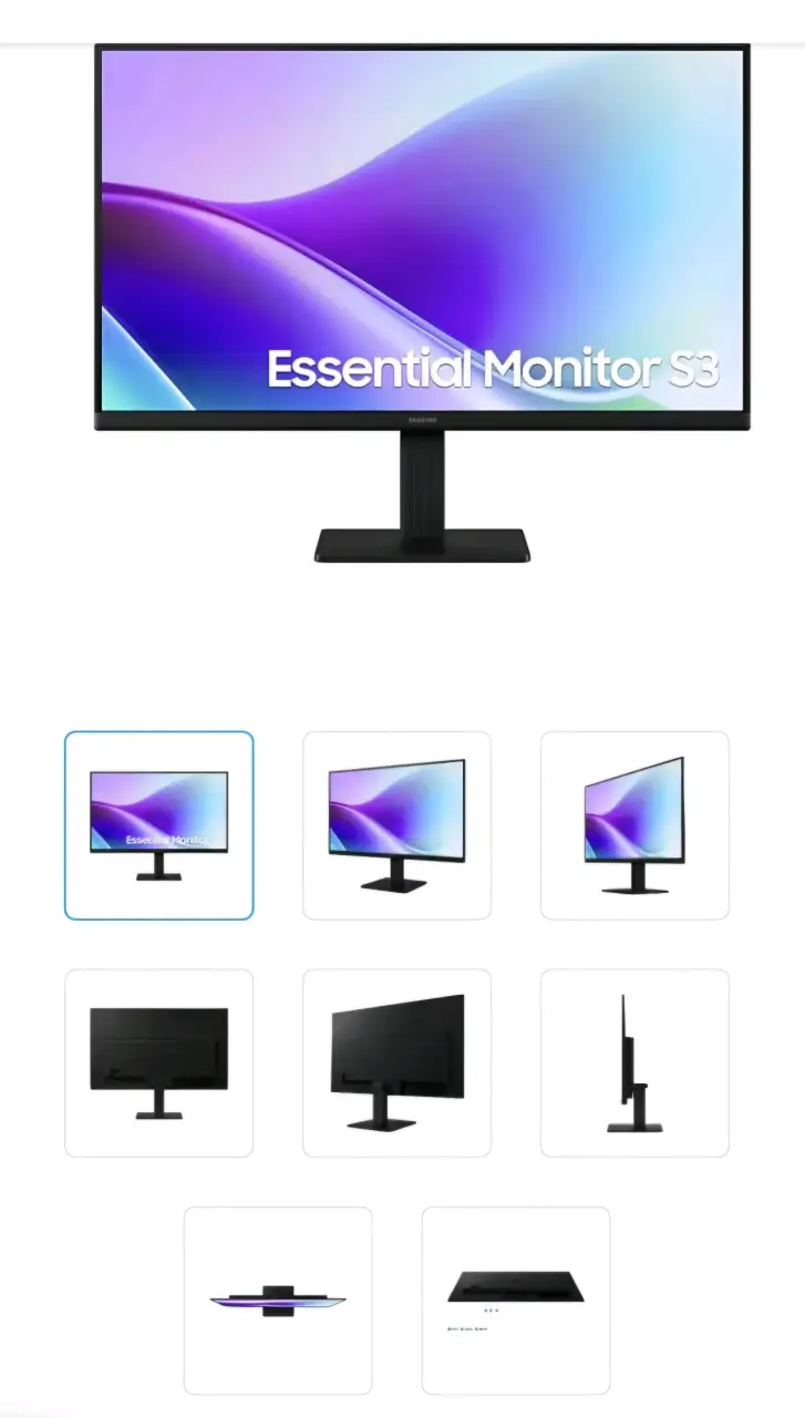 Monitor Plano Samsung Essential 24" 120Hz FHD