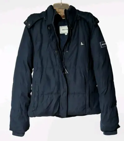 Chaqueta acolchada azul con capucha Jack Wills - miniatura 1