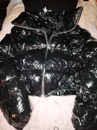Chaqueta de lana sintética rosada para mujer - miniatura 2