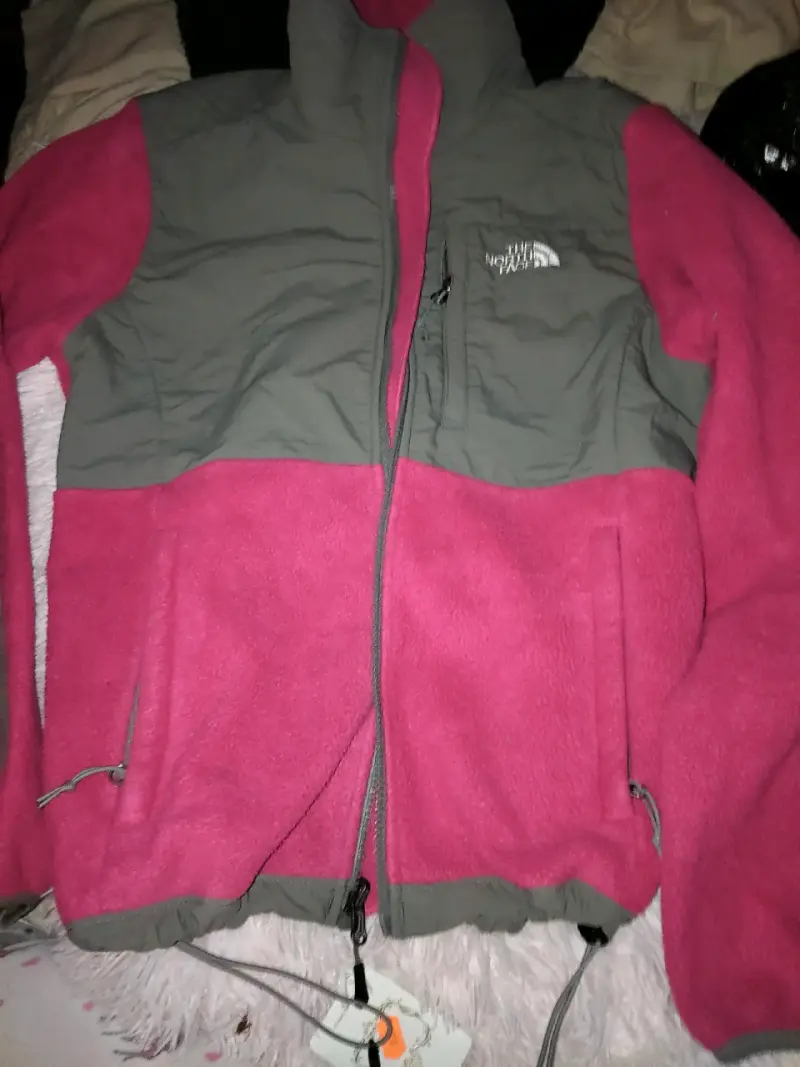 Chaqueta de lana sintética rosada para mujer - 3