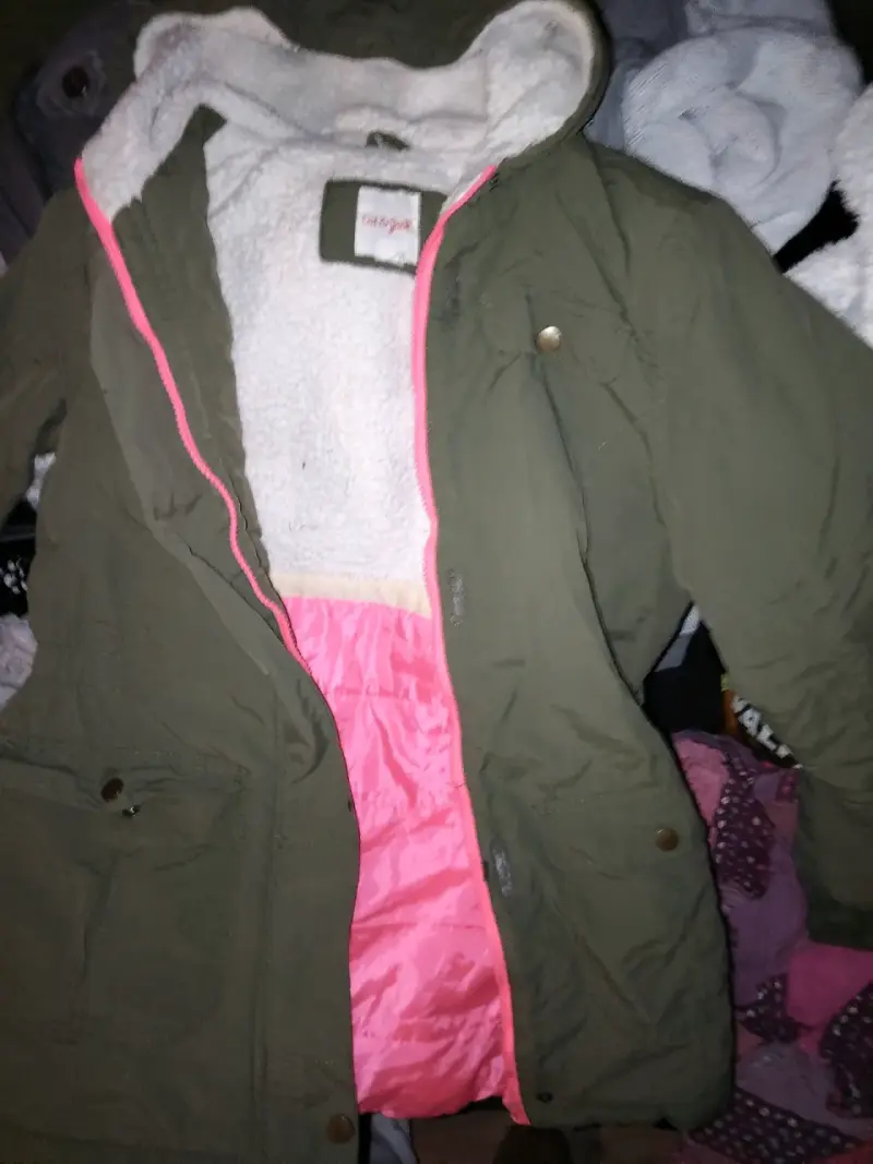Chaqueta de lana sintética rosada para mujer - 6