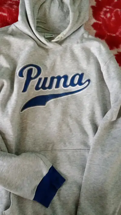 Polerón con capucha gris Puma para hombre - miniatura 2