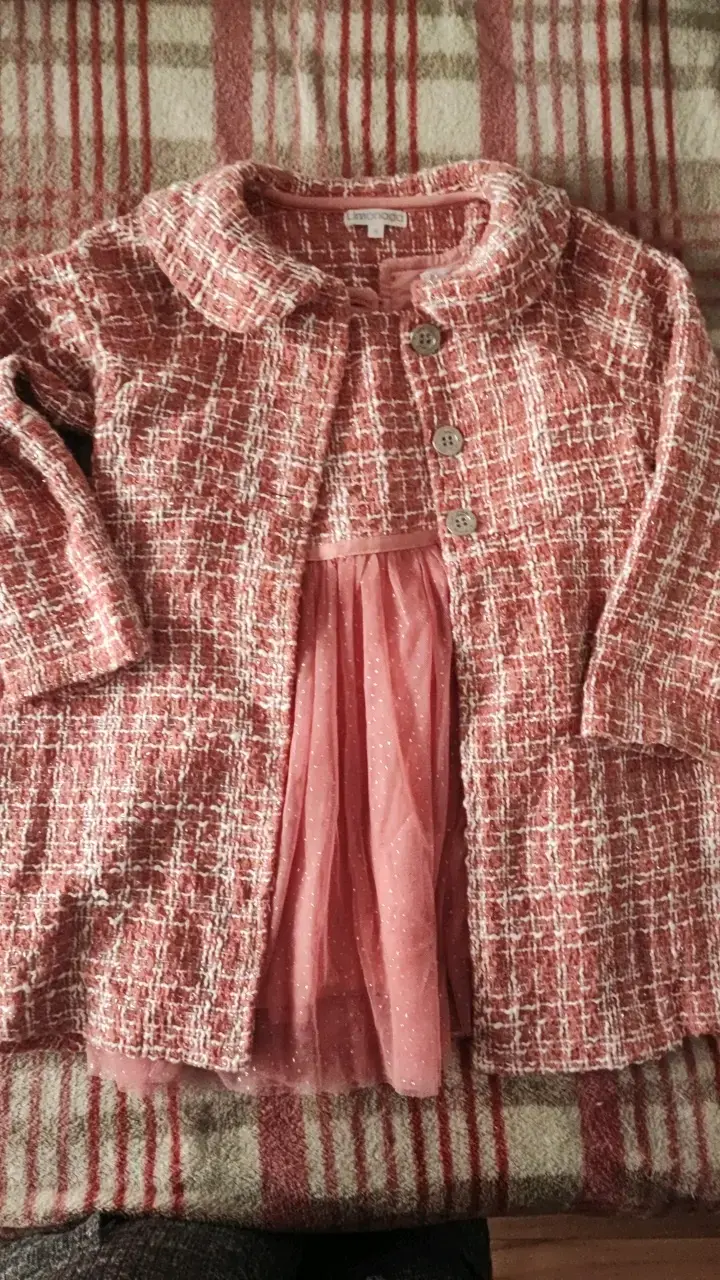 Vestido con abrigo para niña Limonada rosa