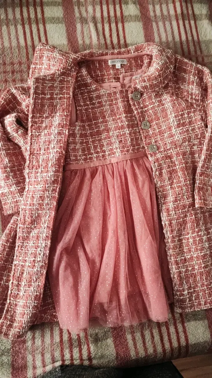 Vestido con abrigo para niña Limonada rosa - 2