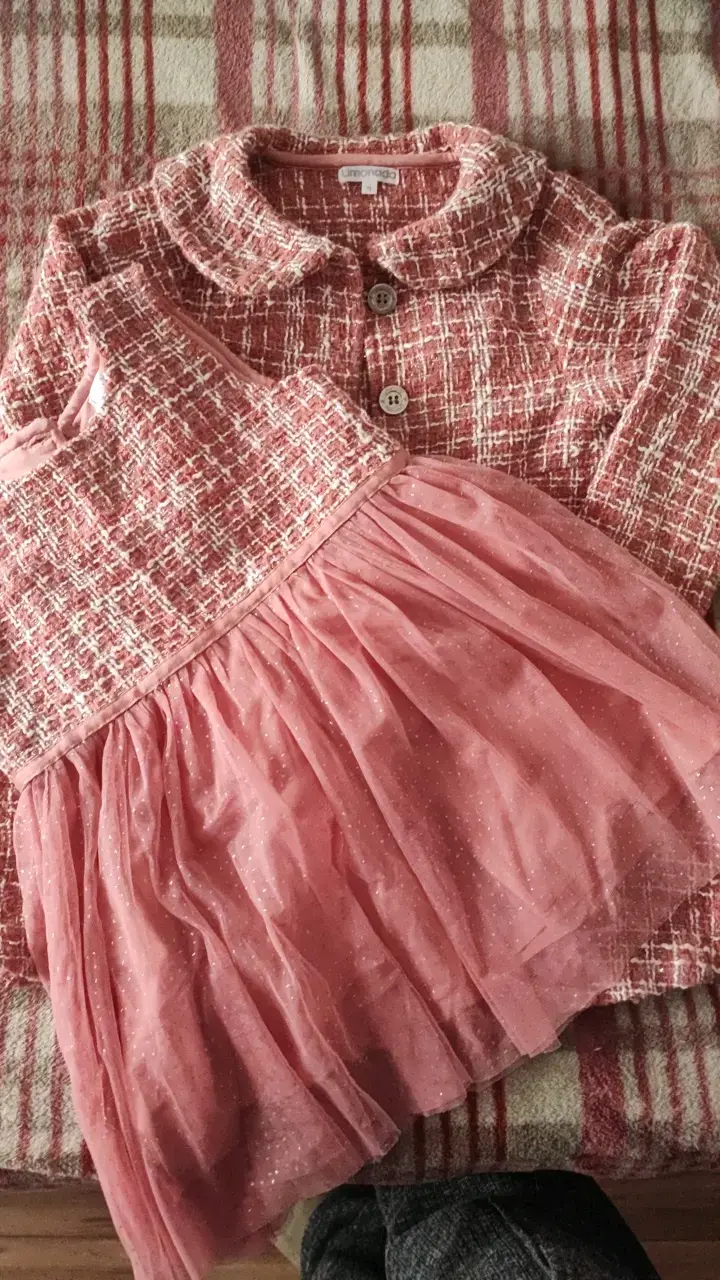 Vestido con abrigo para niña Limonada rosa - 3