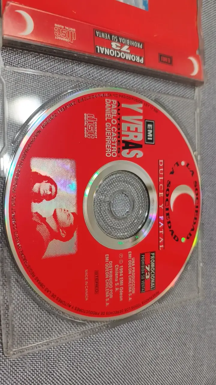 CD La Sociedad - Y Verás Álbum Dulce y Fatal - 3