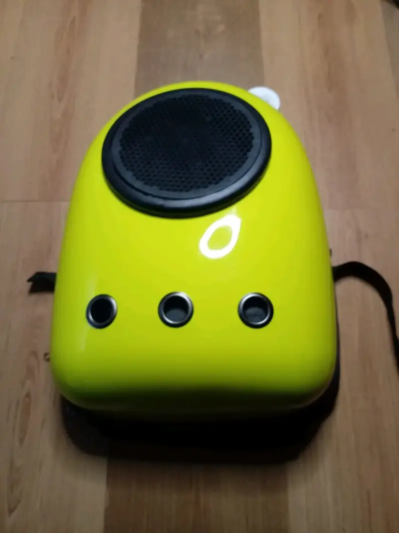 Mochila transportadora para mascotas amarilla - 4