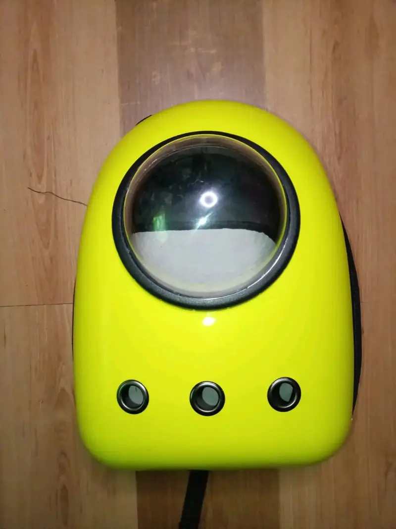 Mochila transportadora para mascotas amarilla - 5