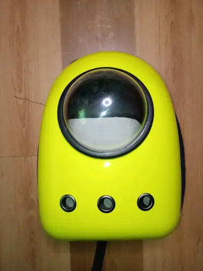 Mochila transportadora para mascotas amarilla - miniatura 5