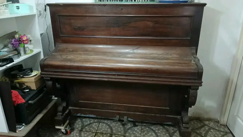 Piano vertical antiguo Offy Cia Berlin - 4