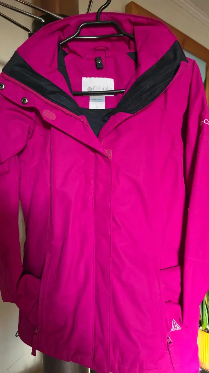 Chaqueta impermeable fucsia Columbia talla M - 1