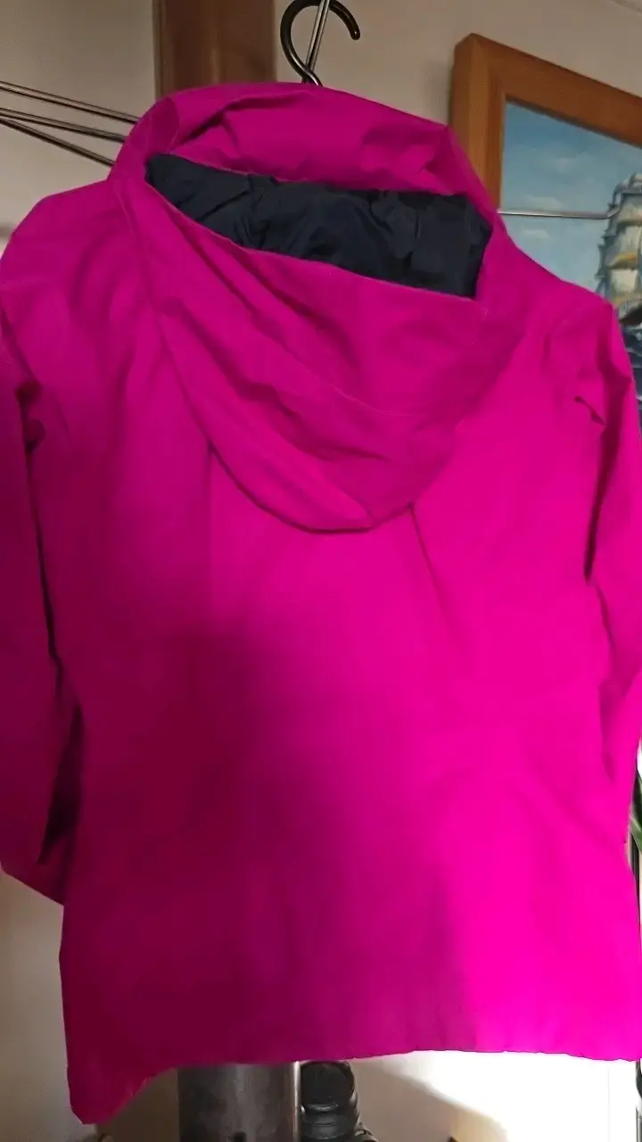 Chaqueta impermeable fucsia Columbia talla M - 3