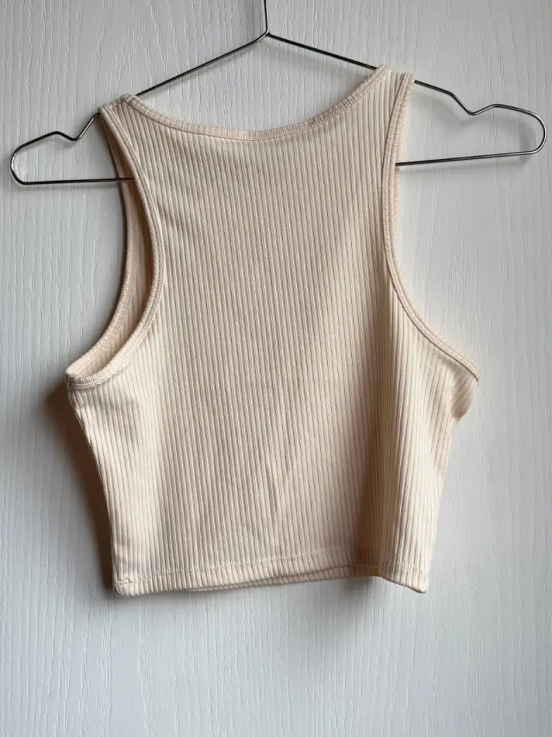 Top sin mangas beige Mango para mujer - 2