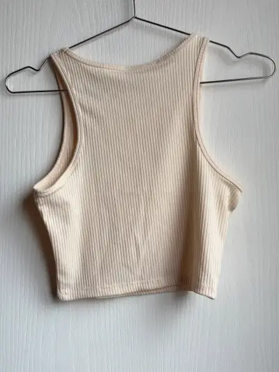 Top sin mangas beige Mango para mujer - miniatura 2