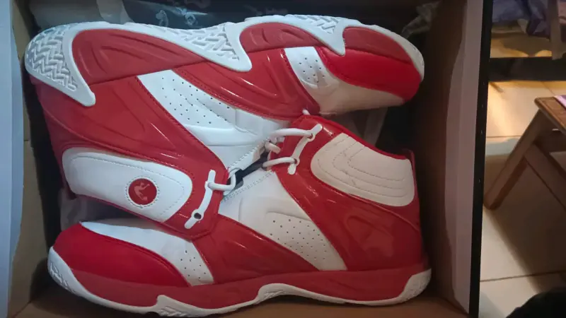 Zapatillas deportivas Shaq blancas y rojas - 5