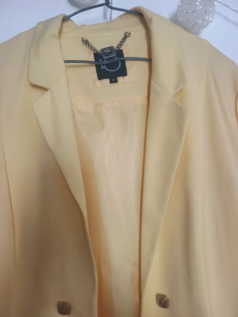 Blazer amarillo para mujer talla 44 - 3