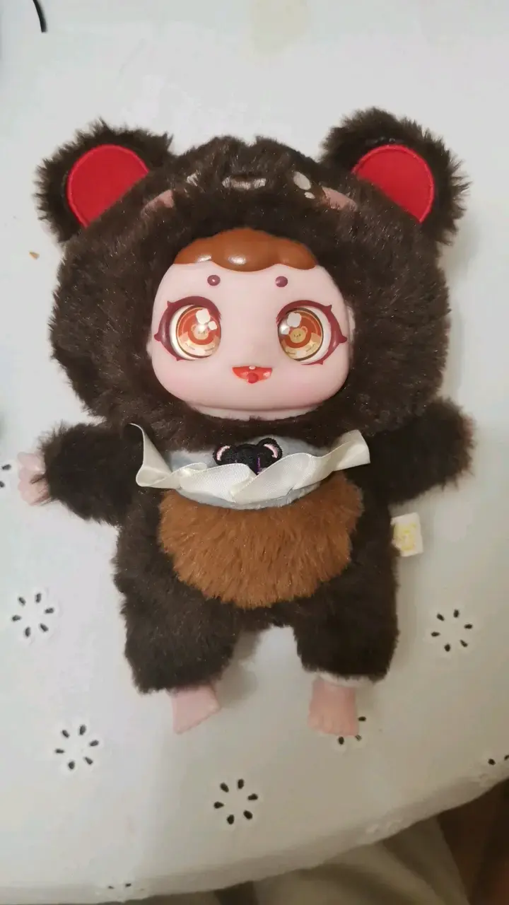 Muñeca de peluche disfraz de oso