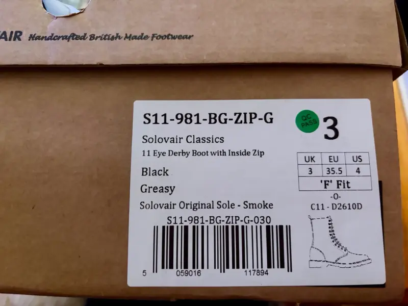 Botas Solovair negras originales talla 45 — nuevas - 6