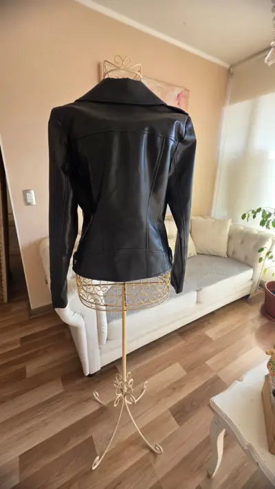 Chaqueta de cuero negra Michael Kors - miniatura 2