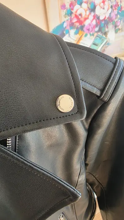 Chaqueta de cuero negra Michael Kors - miniatura 5