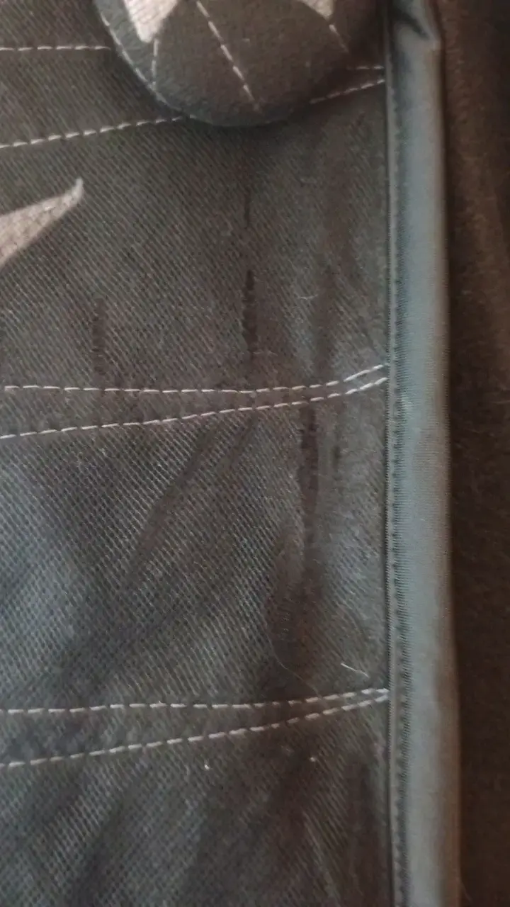 Abrigo negro con diseño de hojas - 3