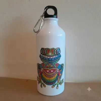 Botella de agua metálica con diseño de animales - miniatura 1