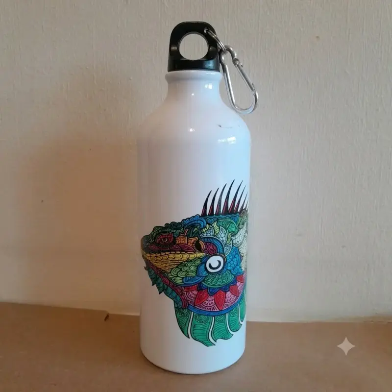 Botella de agua metálica con diseño de animales - 2