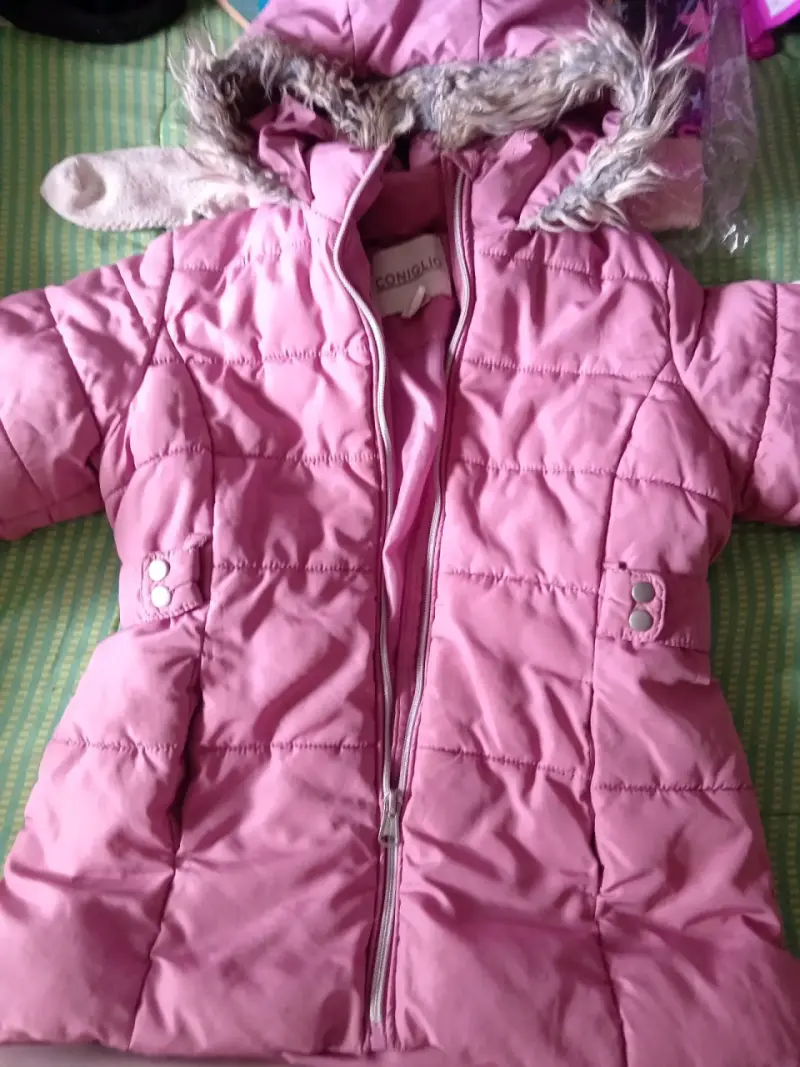 Chaqueta de invierno rosa para niña Coniglio - 3