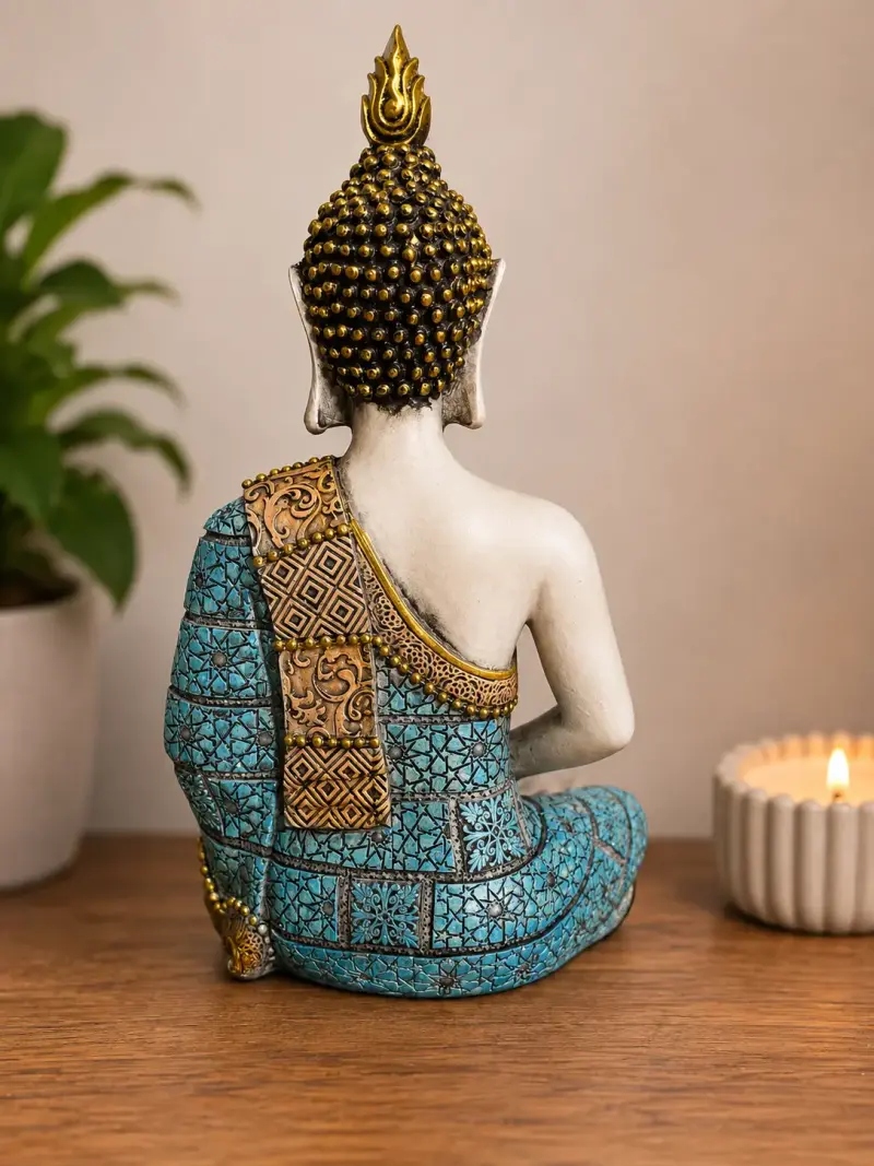 Estatua decorativa de Buda en meditación - 2