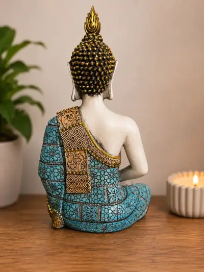 Estatua decorativa de Buda en meditación - miniatura 2