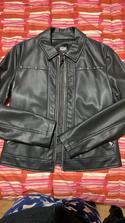 Chaqueta de cuero sintético negra ASH para mujer - miniatura 1