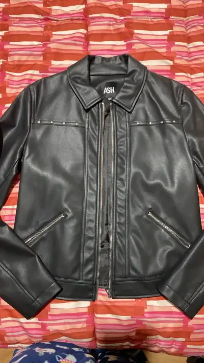 Chaqueta de cuero sintético negra ASH para mujer - miniatura 2