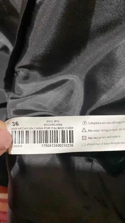 Chaqueta de cuero sintético negra ASH para mujer - miniatura 6