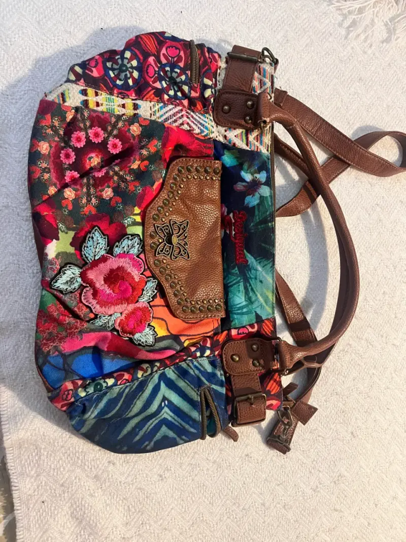 Bolso de tela estampado Desigual colorido - 2