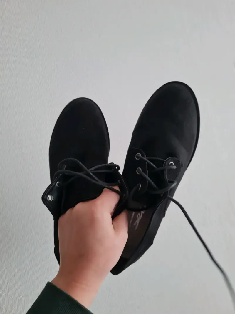 Zapatos de tacón grueso negros para mujer - 2