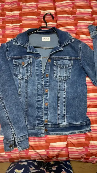 Chaqueta de mezclilla azul Wados para mujer - miniatura 2