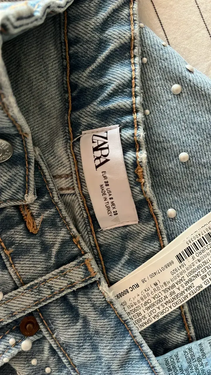 Jeans con perlas Zara - 3