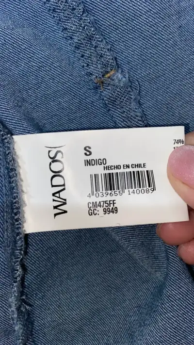 Chaqueta de mezclilla azul Wados para mujer - miniatura 4